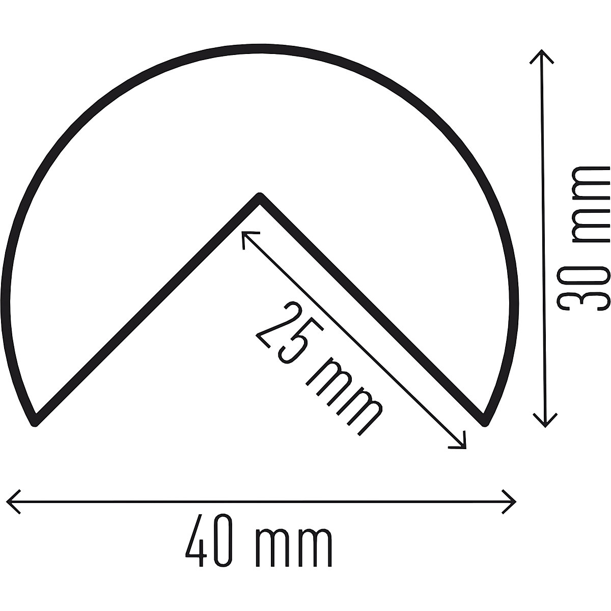 Hoekbeschermingsprofiel, magnetisch – DURABLE type C25R, profiel van 1 m, foto 5 van 5