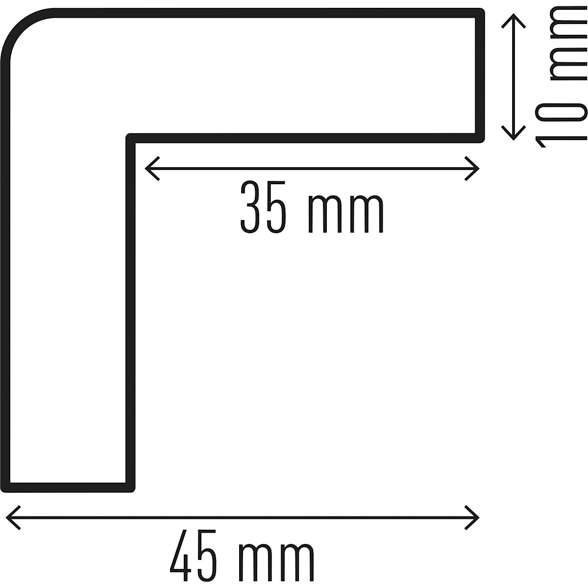 Hoekbeschermingsprofiel, magnetisch – DURABLE type C35, profiel van 1 m, foto 2 van 3