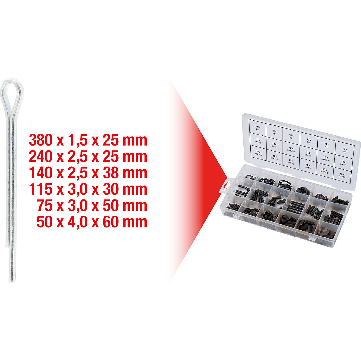 Assortiment splitpennen – KS Tools (Productafbeelding 2)-1