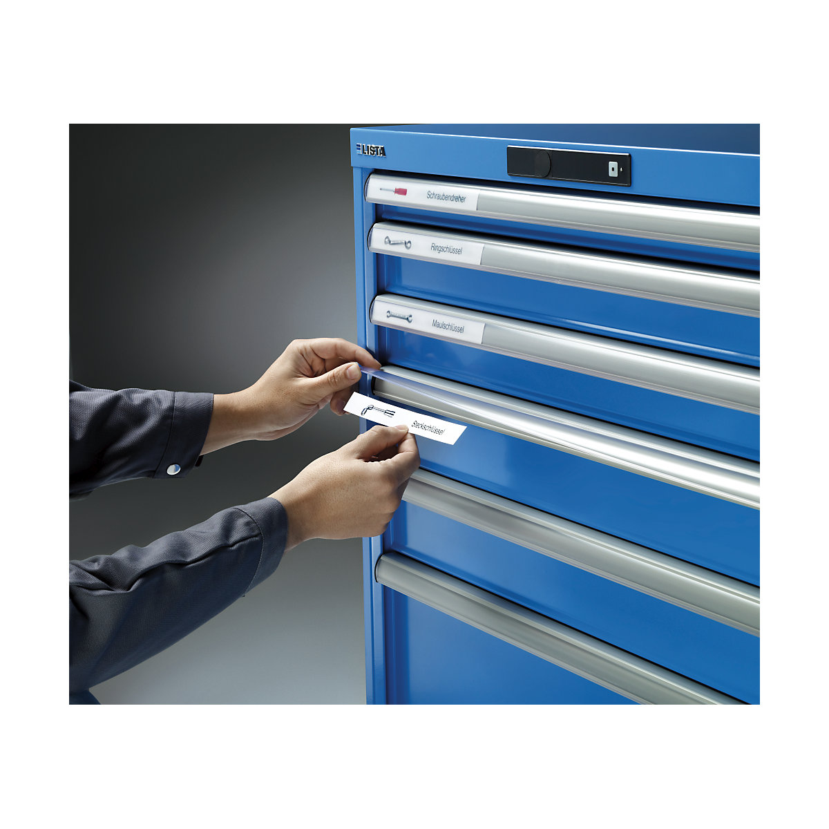 Ladenkast, plaatstaal – LISTA (Productafbeelding 5)-4