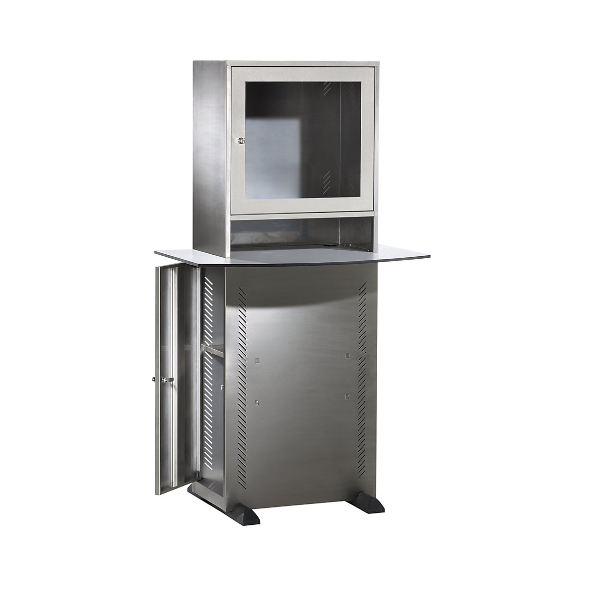 Roestvast stalen pc-kast – eurokraft pro (Productafbeelding 2)-1