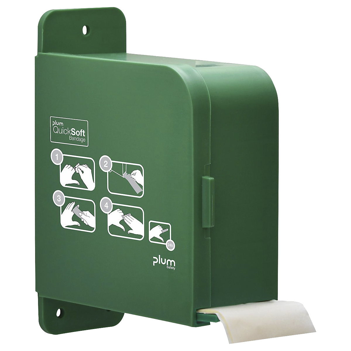 Bandagedispenser QuickSoft met 1 x bandage &ndash; plum