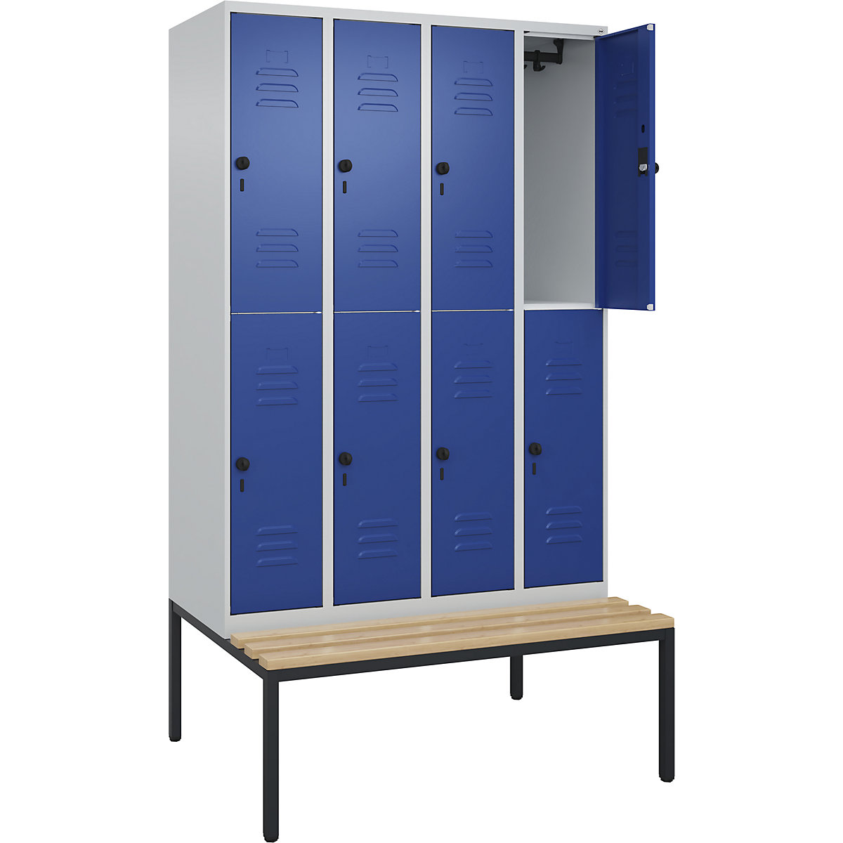 Kledingkast Classic PLUS met twee verdiepingen en zitbank – C+P (Productafbeelding 3)-2