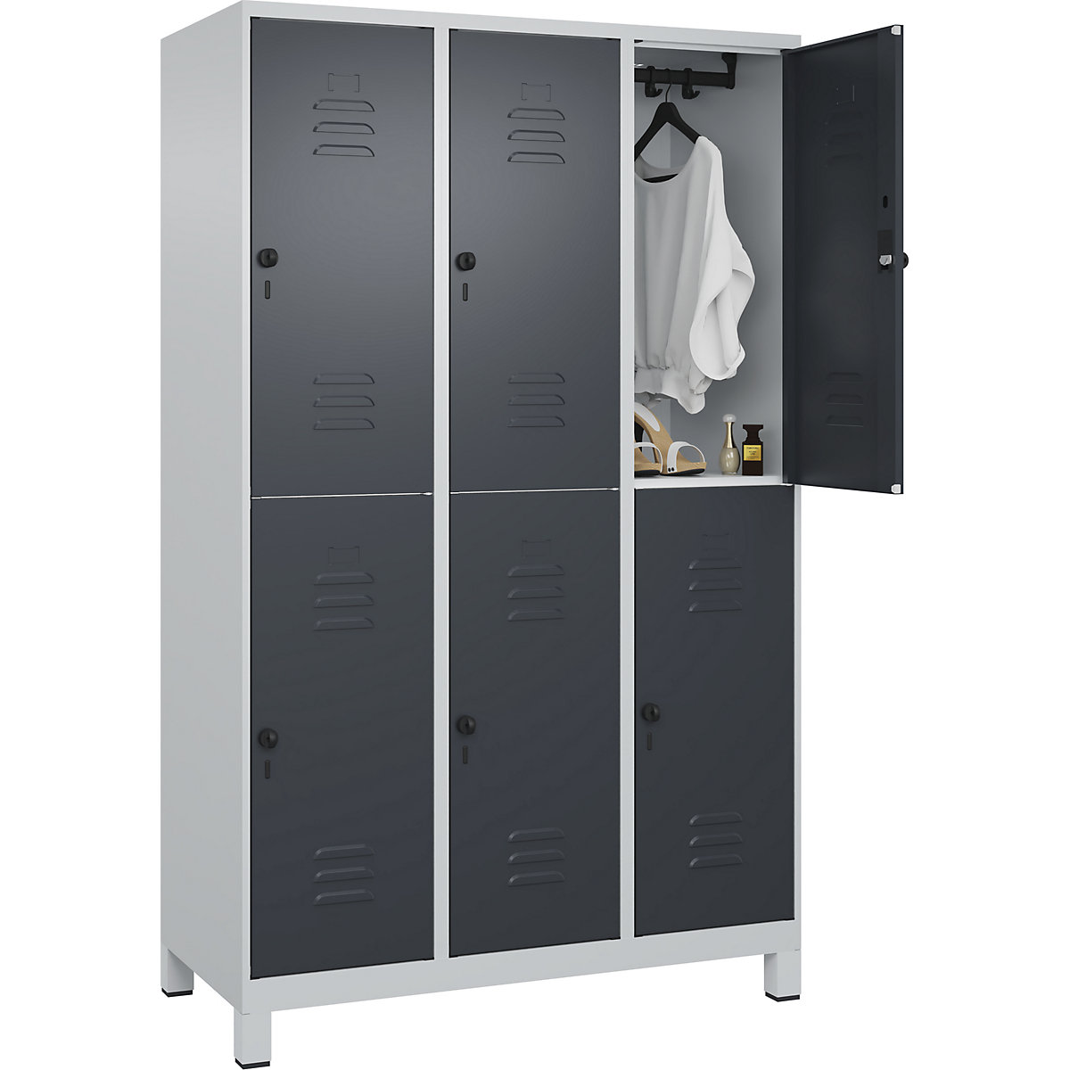 Kledingkast Classic PLUS met twee verdiepingen – C+P