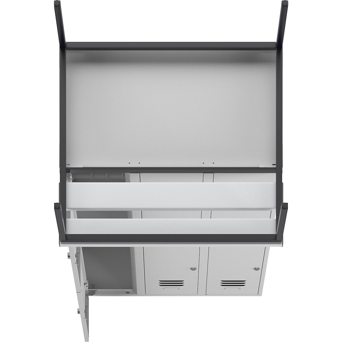 Lockerkast Berlin 2 met twee verdiepingen en zitbank – Wolf (Productafbeelding 7)-6