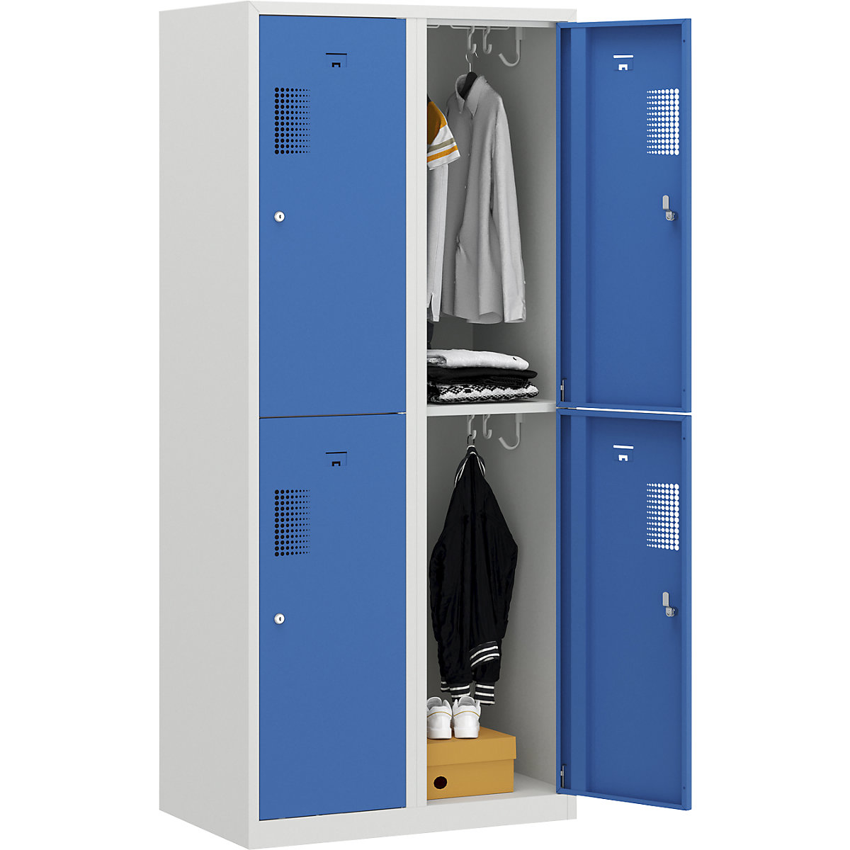 Lockerkast met twee verdiepingen Amsterdam – eurokraft basic (Productafbeelding 5)-4