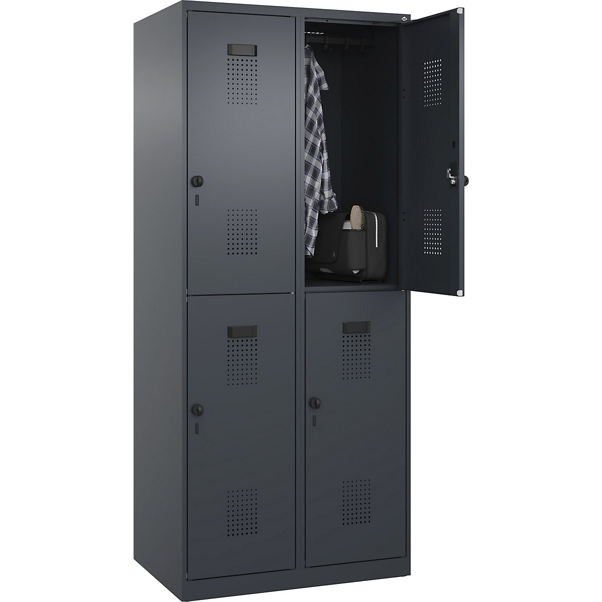 Lockerkast met twee verdiepingen Evolo PLUS – C+P (Productafbeelding 2)-1