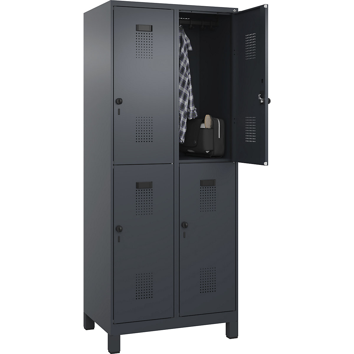 Lockerkast met twee verdiepingen Evolo PLUS – C+P (Productafbeelding 3)-2