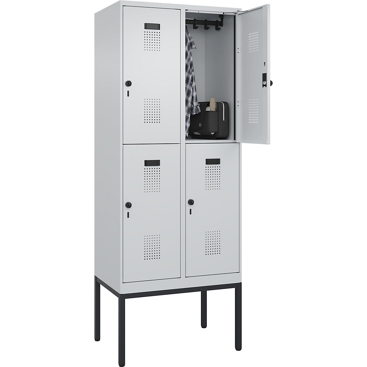 Lockerkast met twee verdiepingen Evolo PLUS – C+P (Productafbeelding 2)-1