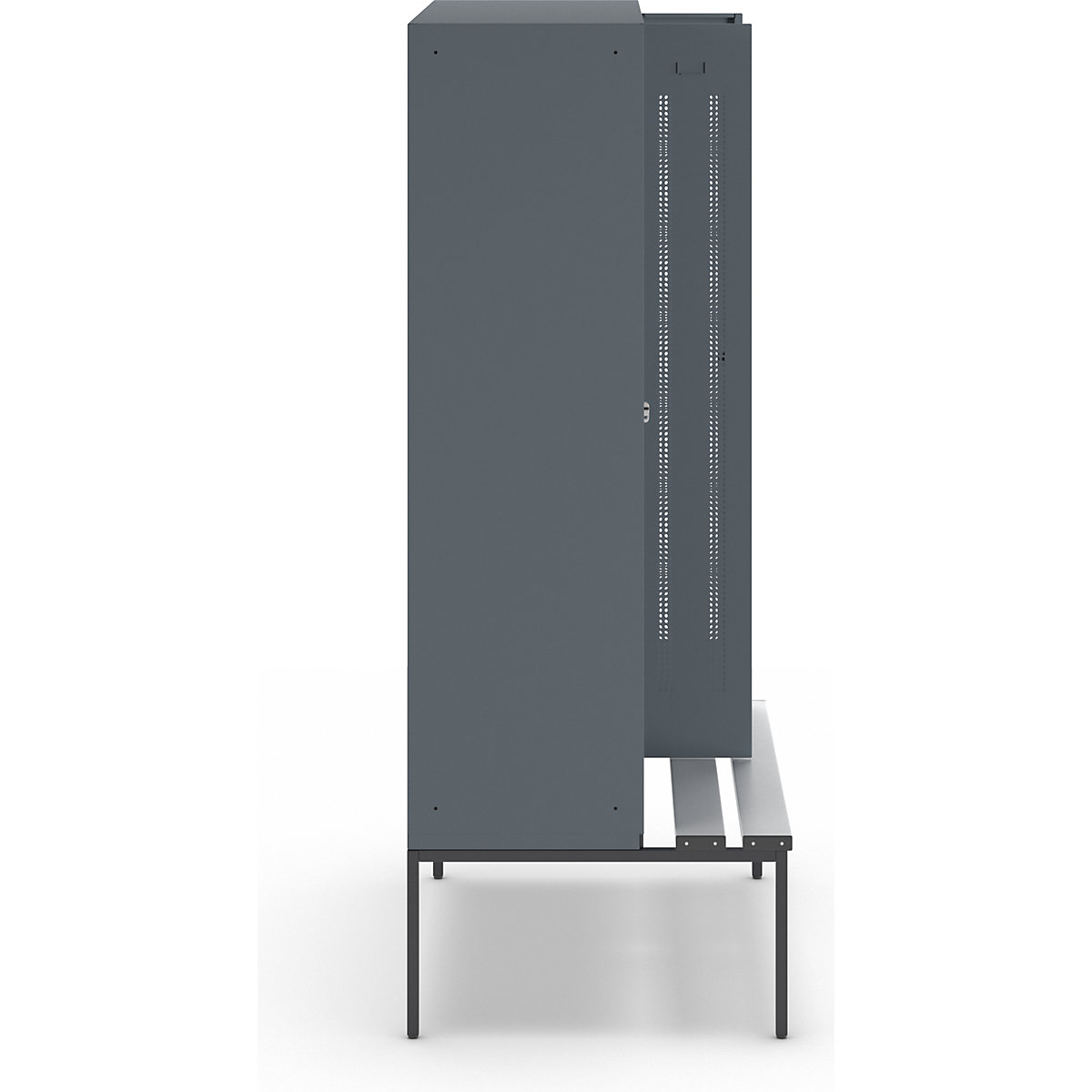 Multifunctionele lockerkast Berlin 1 met zitbank – Wolf (Productafbeelding 4)-3