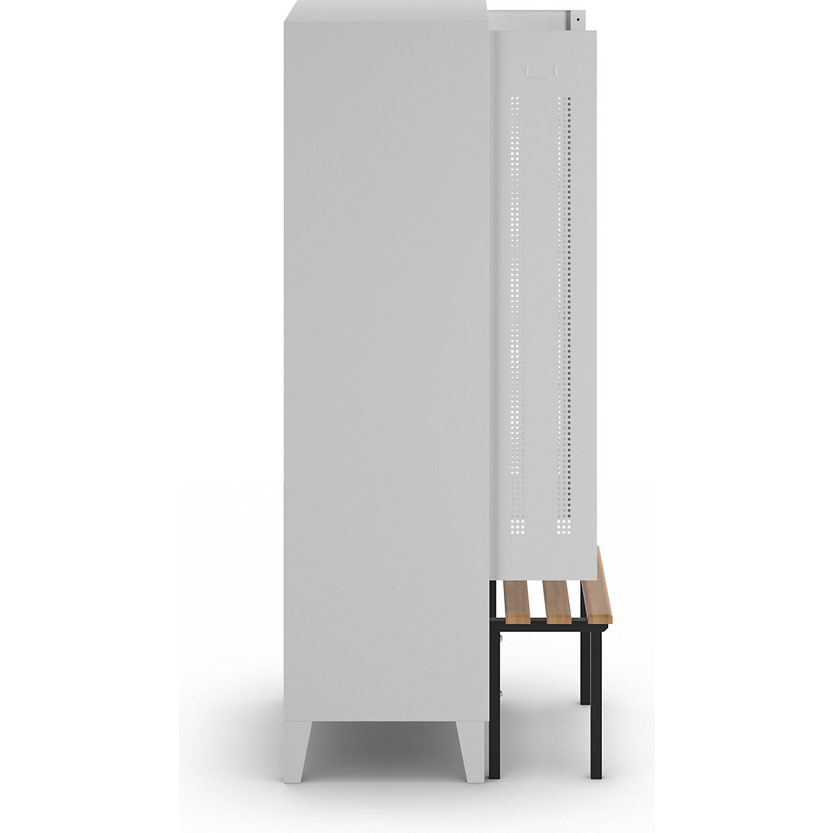 Multifunctionele lockerkast Berlin 1 met zitbank – Wolf (Productafbeelding 3)-2