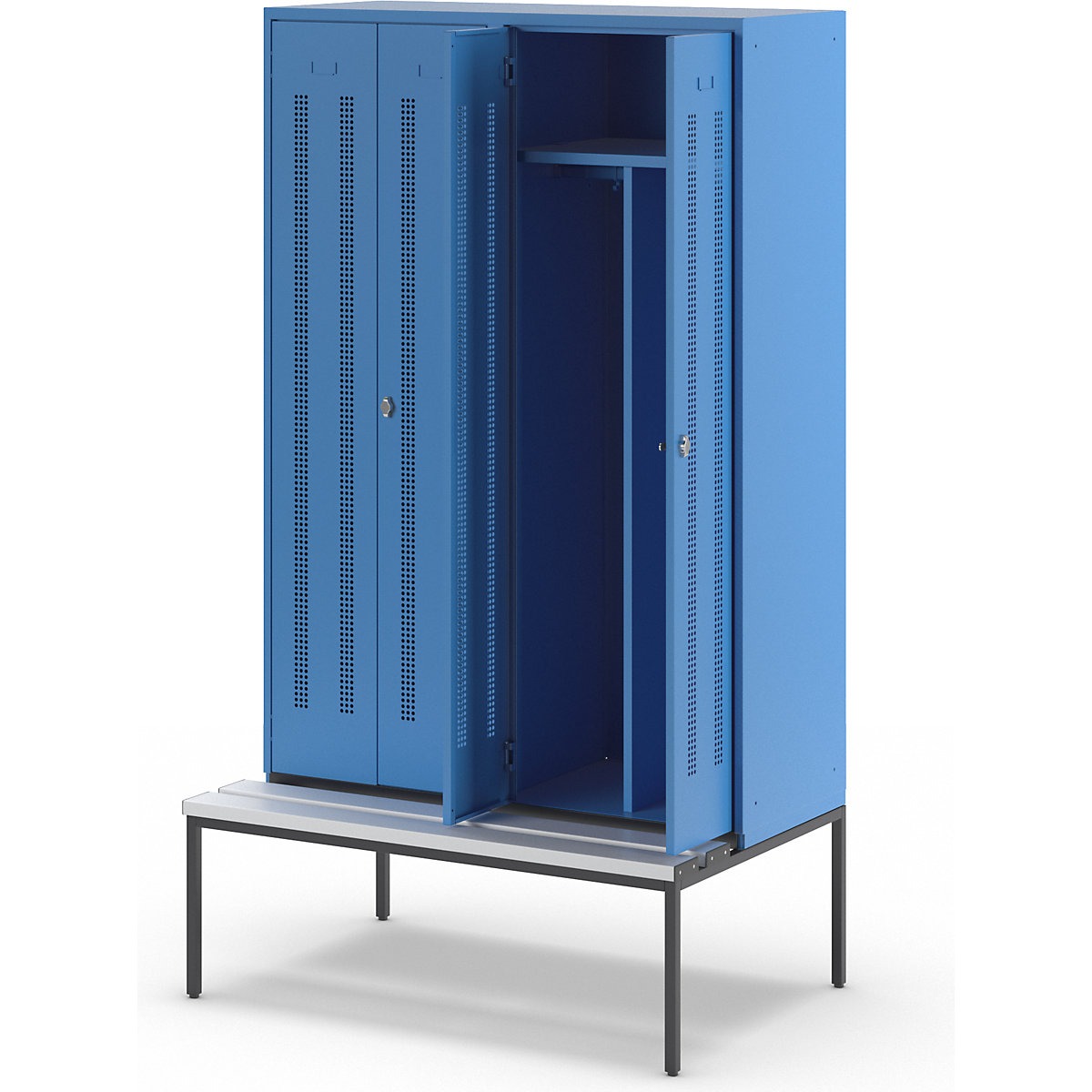 Multifunctionele lockerkast Berlin 1 met zitbank – Wolf (Productafbeelding 8)-7