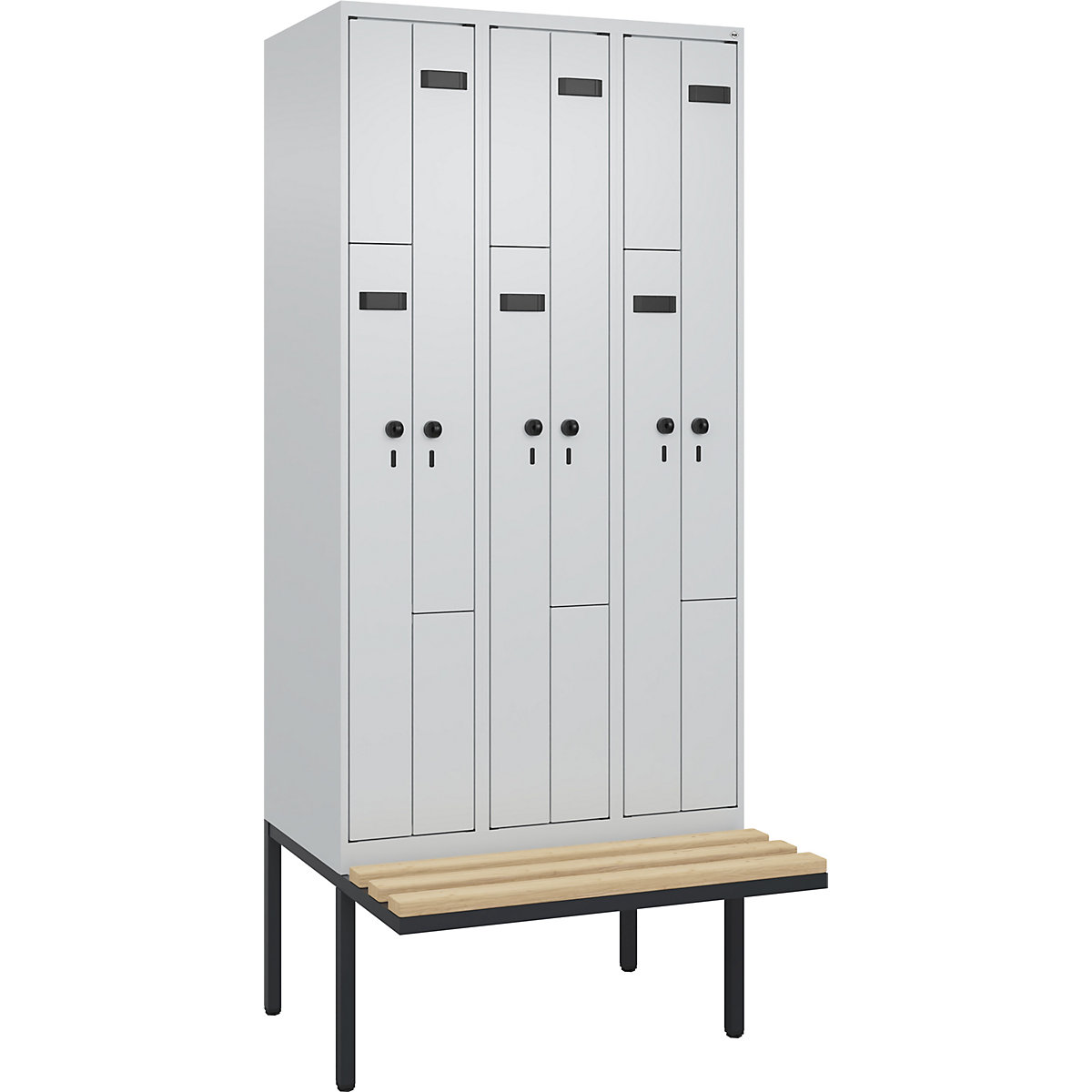 Z-lockerkast Evolo PLUS met zitbank (Productafbeelding 2)-1