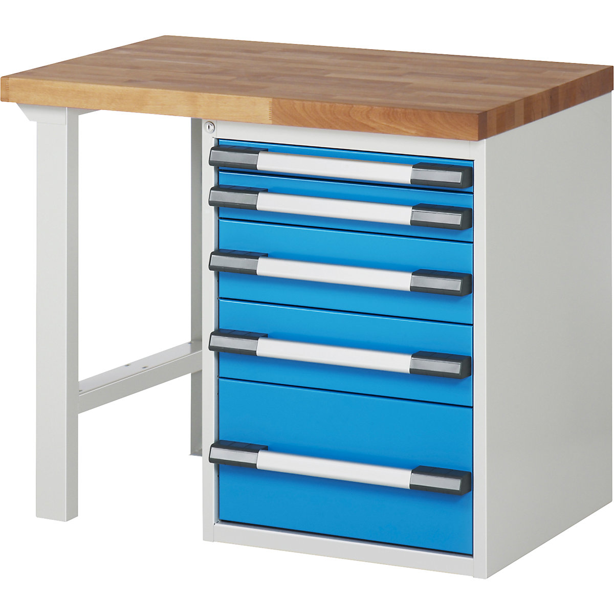 Werkbank met staande ladeblokken, bouwdoossysteem serie 7000 – eurokraft pro