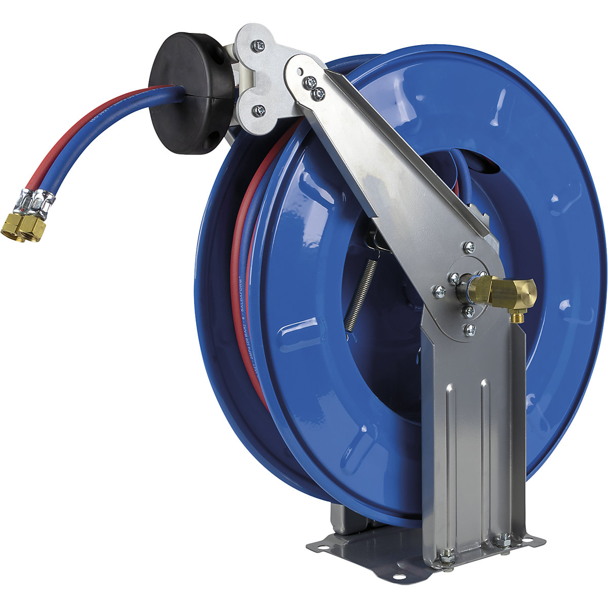 Automatische haspel met dubbele slang