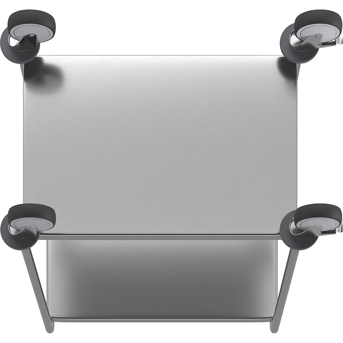 Roestvast stalen etagewagen, gelast – Kongamek (Productafbeelding 3)-2