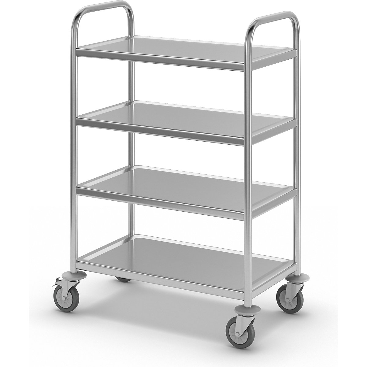 Roestvast stalen serveerwagen – eurokraft basic (Productafbeelding 7)-6