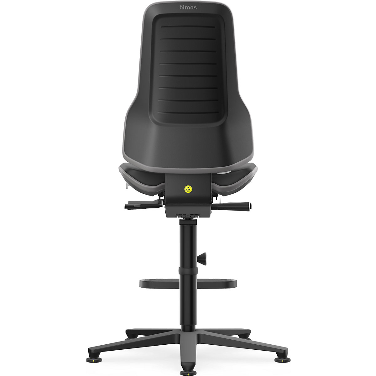 NEON werkdraaistoel ESD, voetdoppen, opstaphulp – bimos (Productafbeelding 5)-4