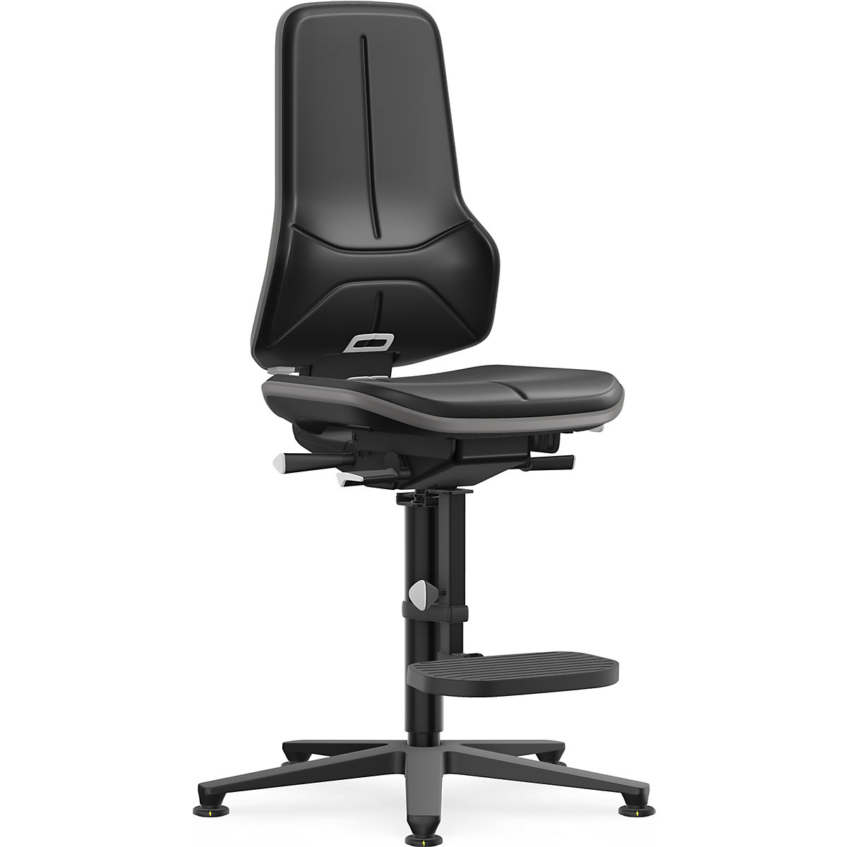 NEON werkdraaistoel ESD, voetdoppen, opstaphulp – bimos (Productafbeelding 6)-5