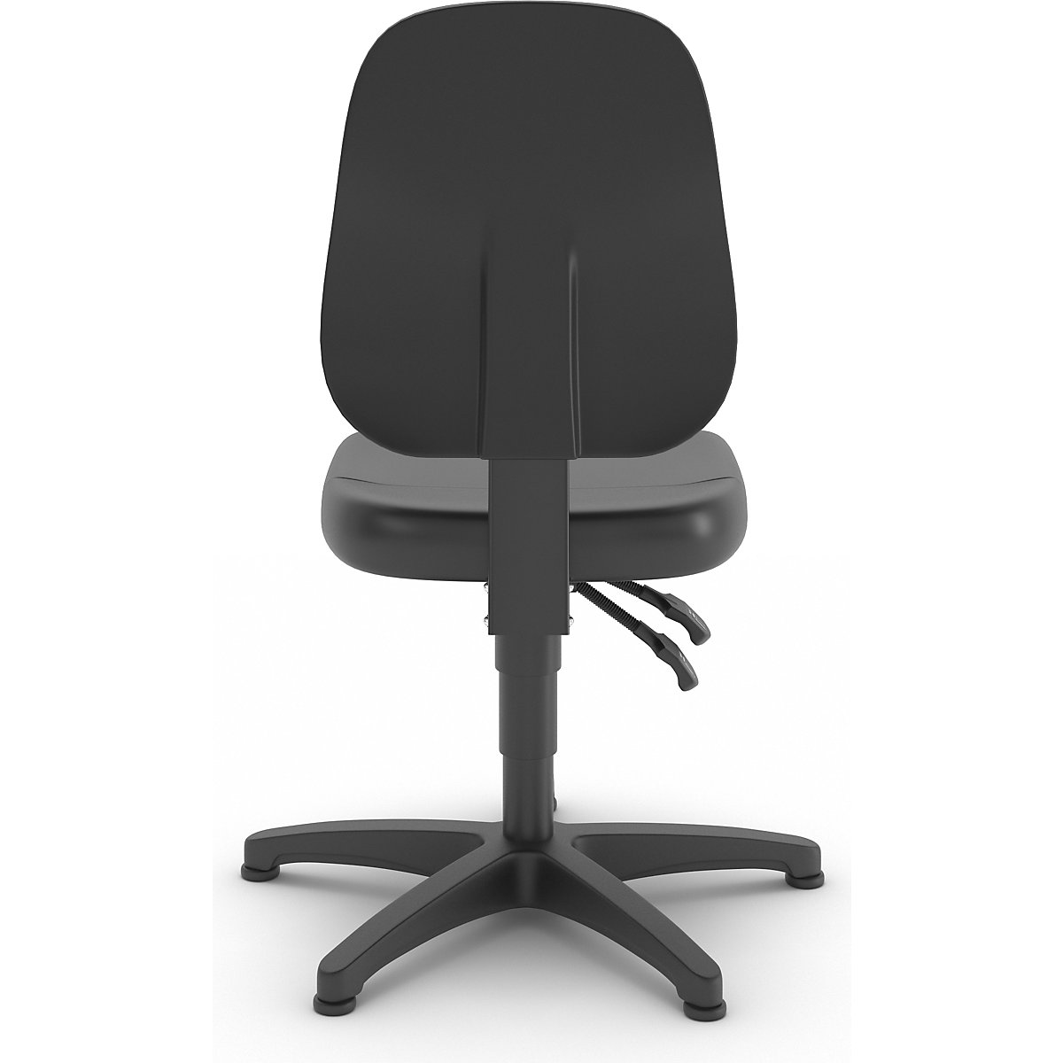 Werkdraaistoel, imitatieleer – eurokraft basic (Productafbeelding 4)-3