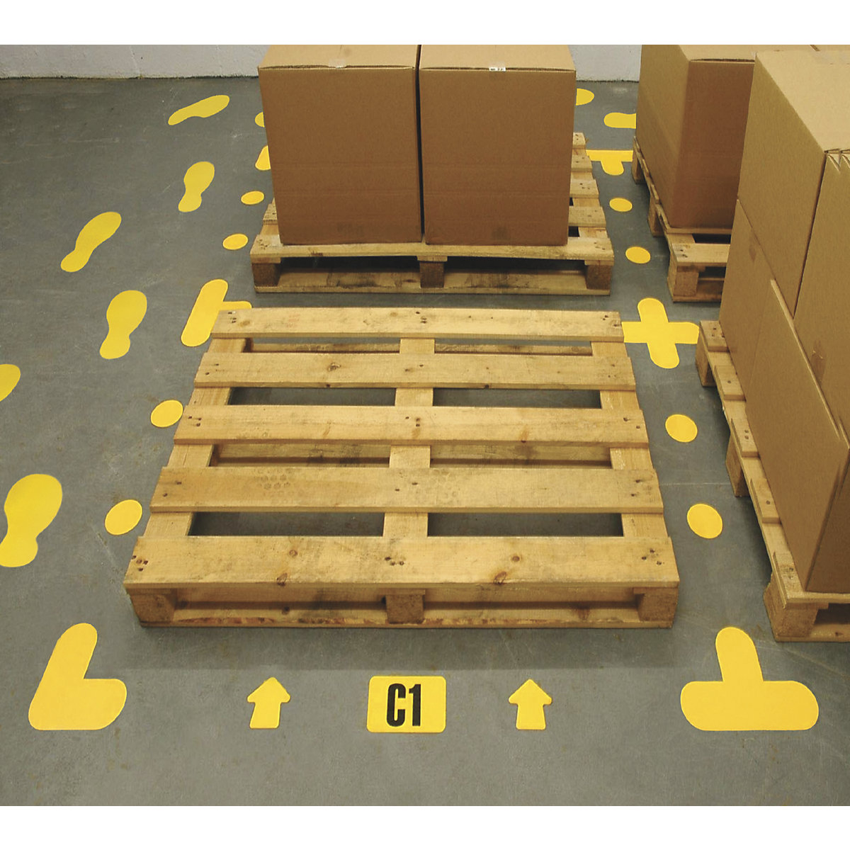 Kaiserkraft PVC Floor Markers Arrow White 90 mm 5