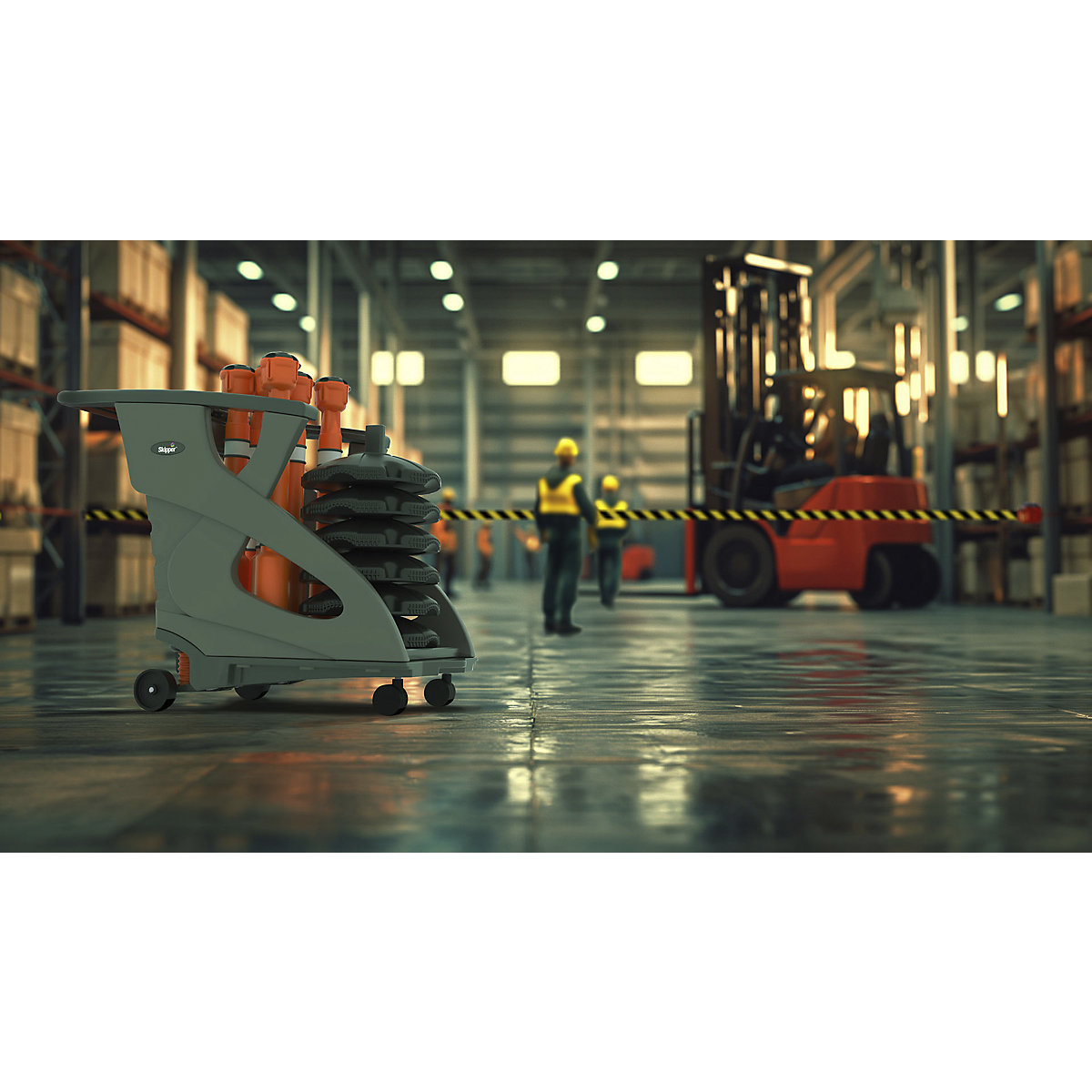 Gurtpfosten mit Transportwagen Skipper (Produktabbildung 5)-4