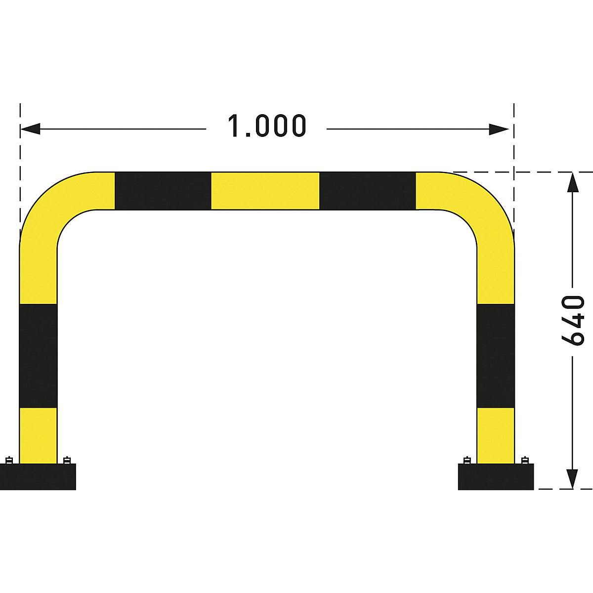 Rammschutzbügel, Stahl, Ø 76 mm, mit Federelement Black Bull (Produktabbildung 9)-8