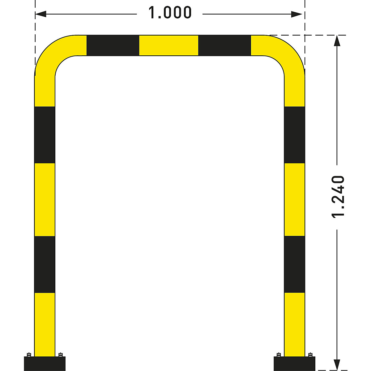Rammschutzbügel, Stahl, Ø 76 mm, mit Federelement Black Bull (Produktabbildung 9)-8