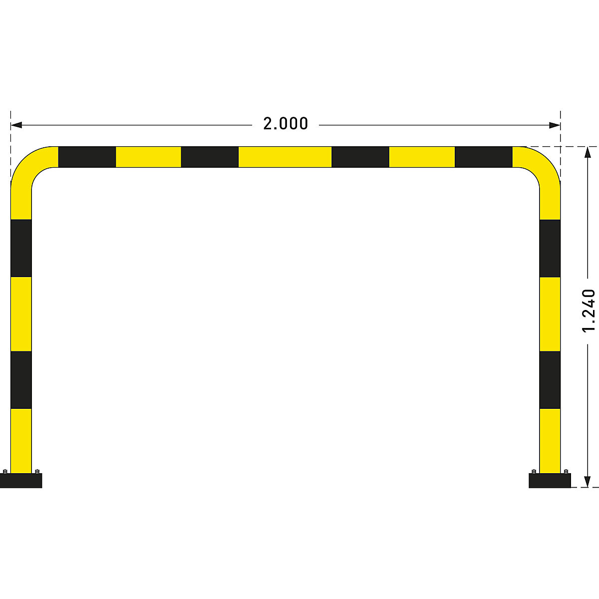 Rammschutzbügel, Stahl, Ø 76 mm, mit Federelement Black Bull (Produktabbildung 9)-8