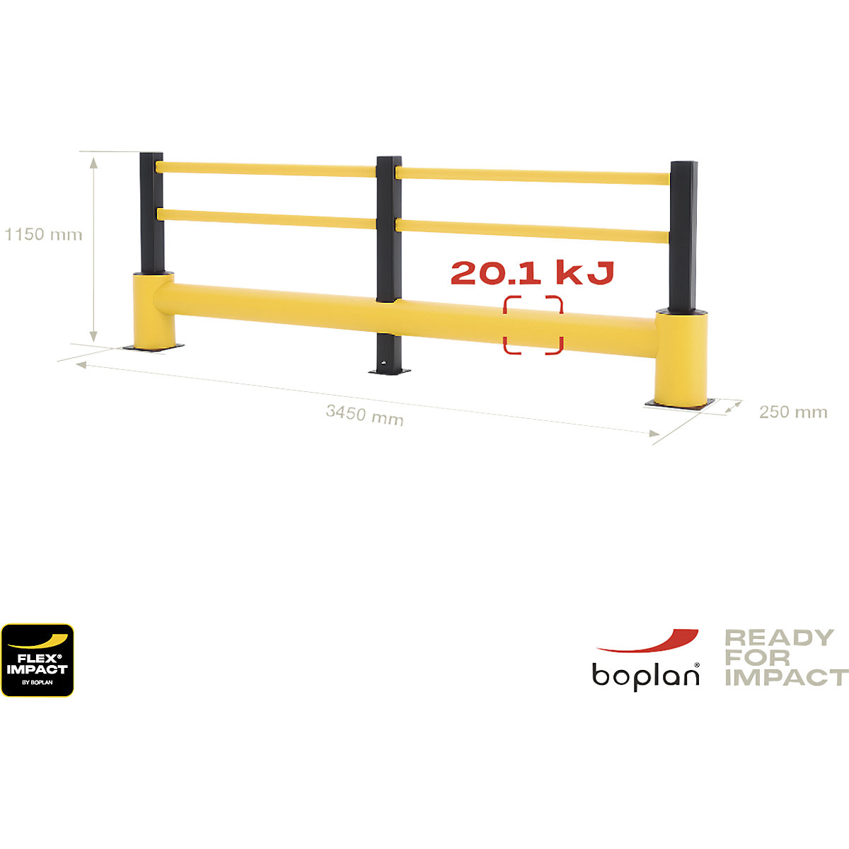 Rammschutzgeländer FLEX IMPACT® Boplan (Produktabbildung 4)-3