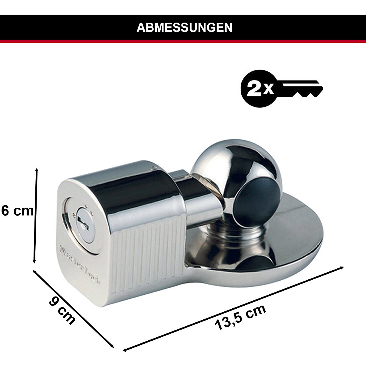 Anhängerkupplungsschloss Masterlock (Produktabbildung 5)-4
