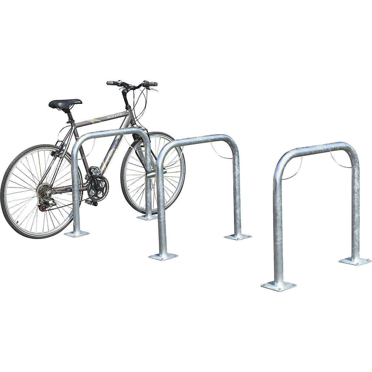 Mottez Simple Loop Bicycle Stand Plate Steel 4