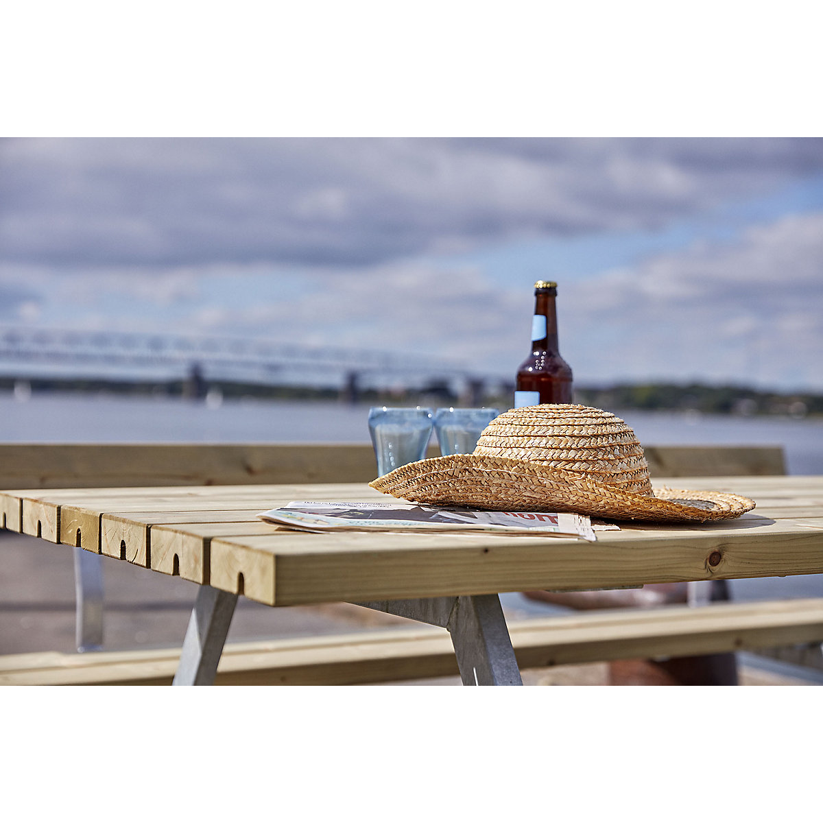 kaiserkraft Group Bench Steel Natural 118x185cm 5