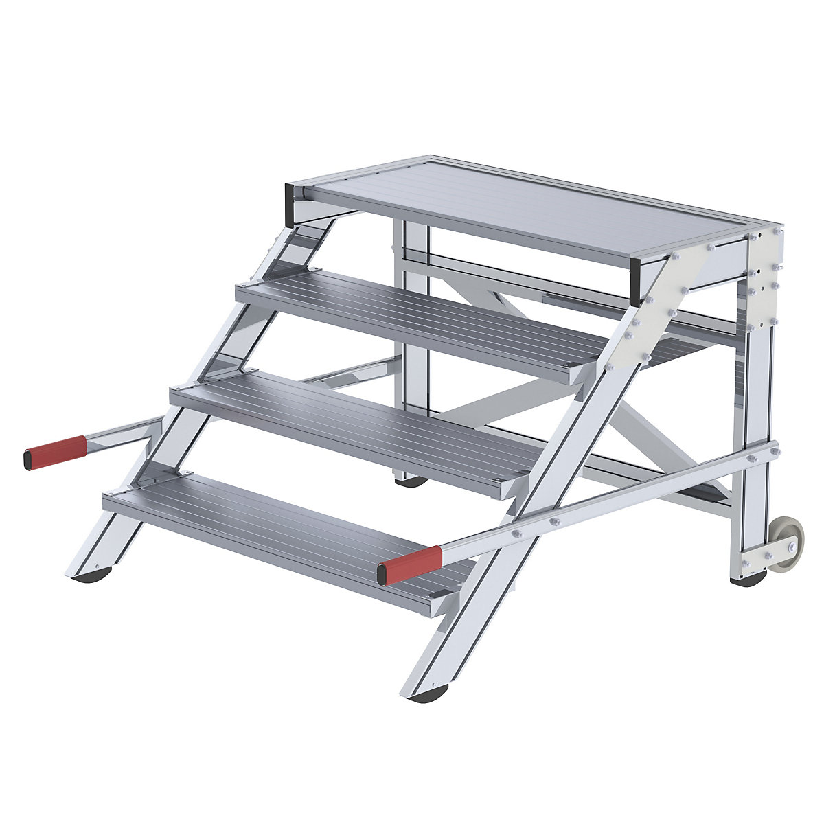 Treppenpodest MUNK, Stufenbreite 1000 mm, Tragfähigkeit 200 kg, 4 Stufen-1