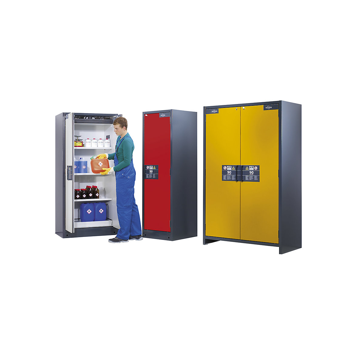 Feuerbeständiger Industrie-Gefahrstoffschrank Typ 90 asecos (Produktabbildung 5)-4