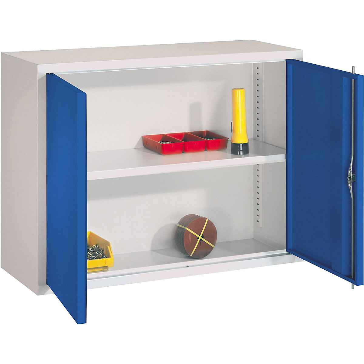 Pavoy Workshop Wall Cabinet Steel Grey/Blue 800x600x300mm 5