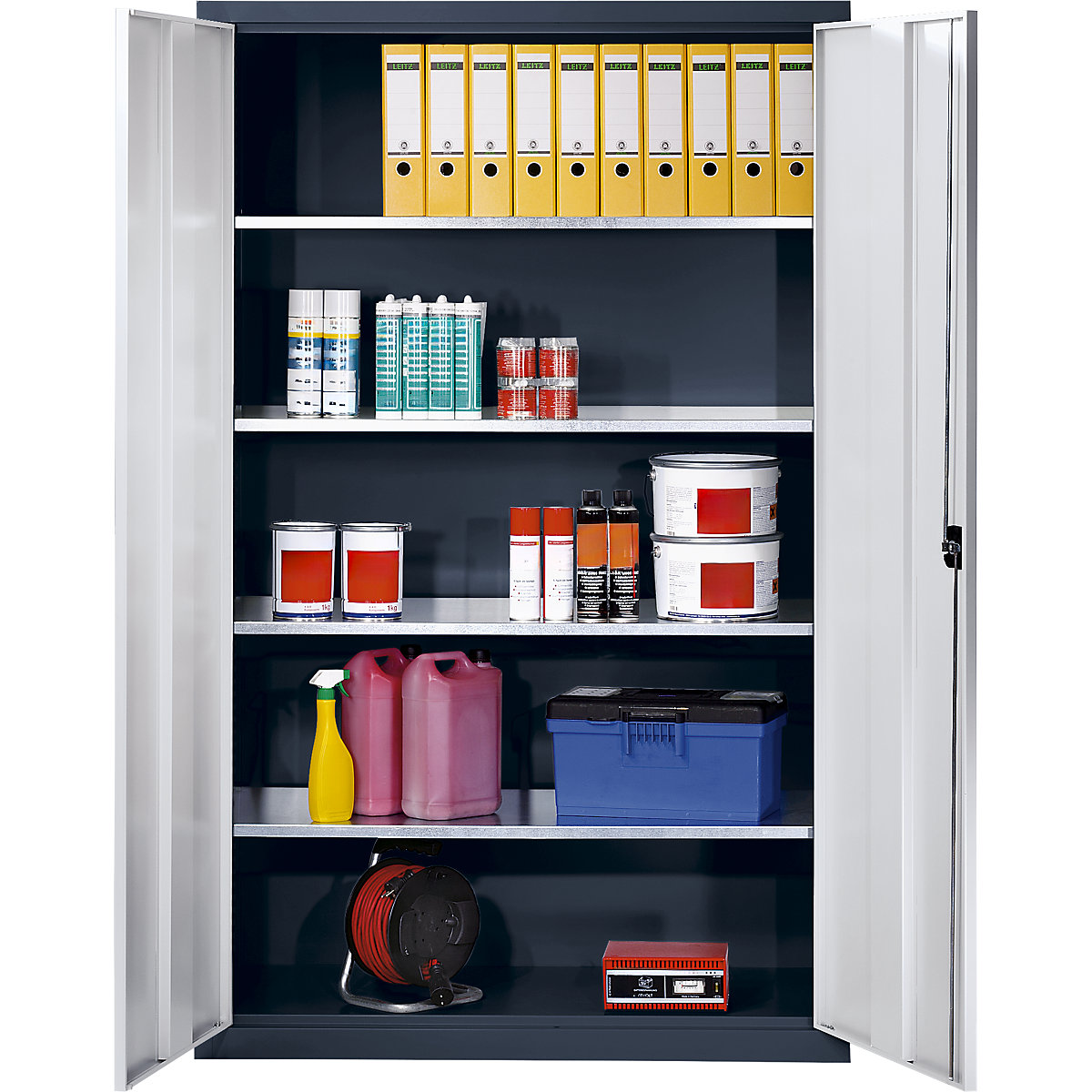 Flügeltürschrank aus Stahlblech eurokraft pro
