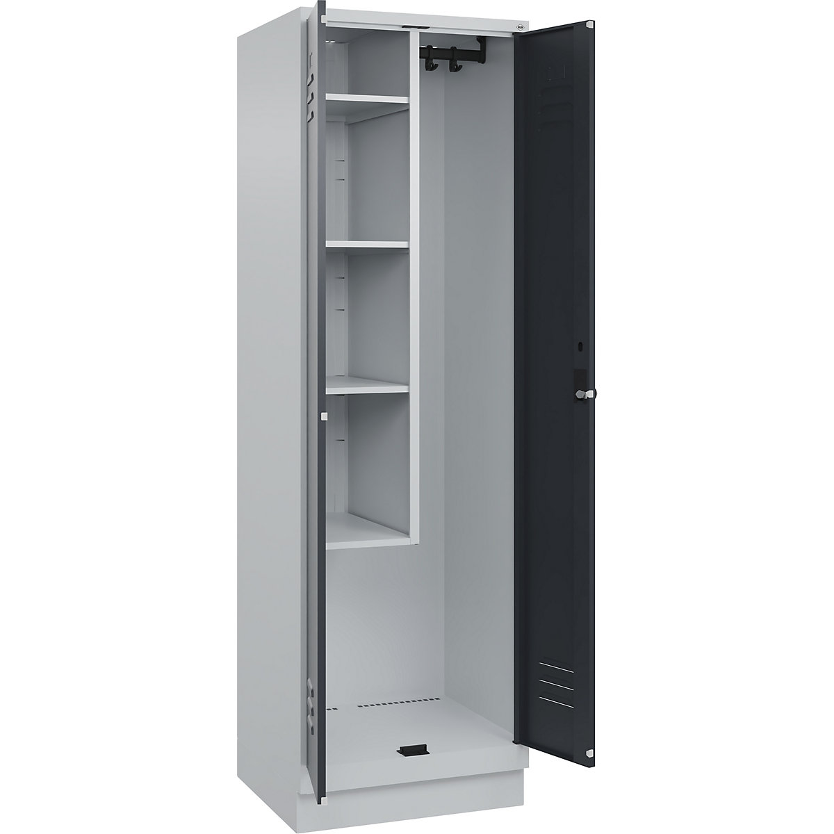 C+P Classic PLUS Cleaning Supplies Locker Light Gray/Gray 60x50x195 cm 10
