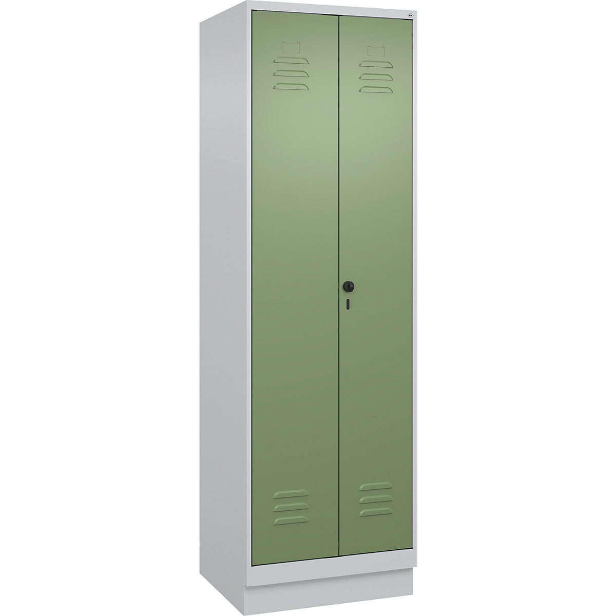 C+P Classic PLUS Cleaning Locker Light Gray/Reseda Green 60x50x195 cm 10