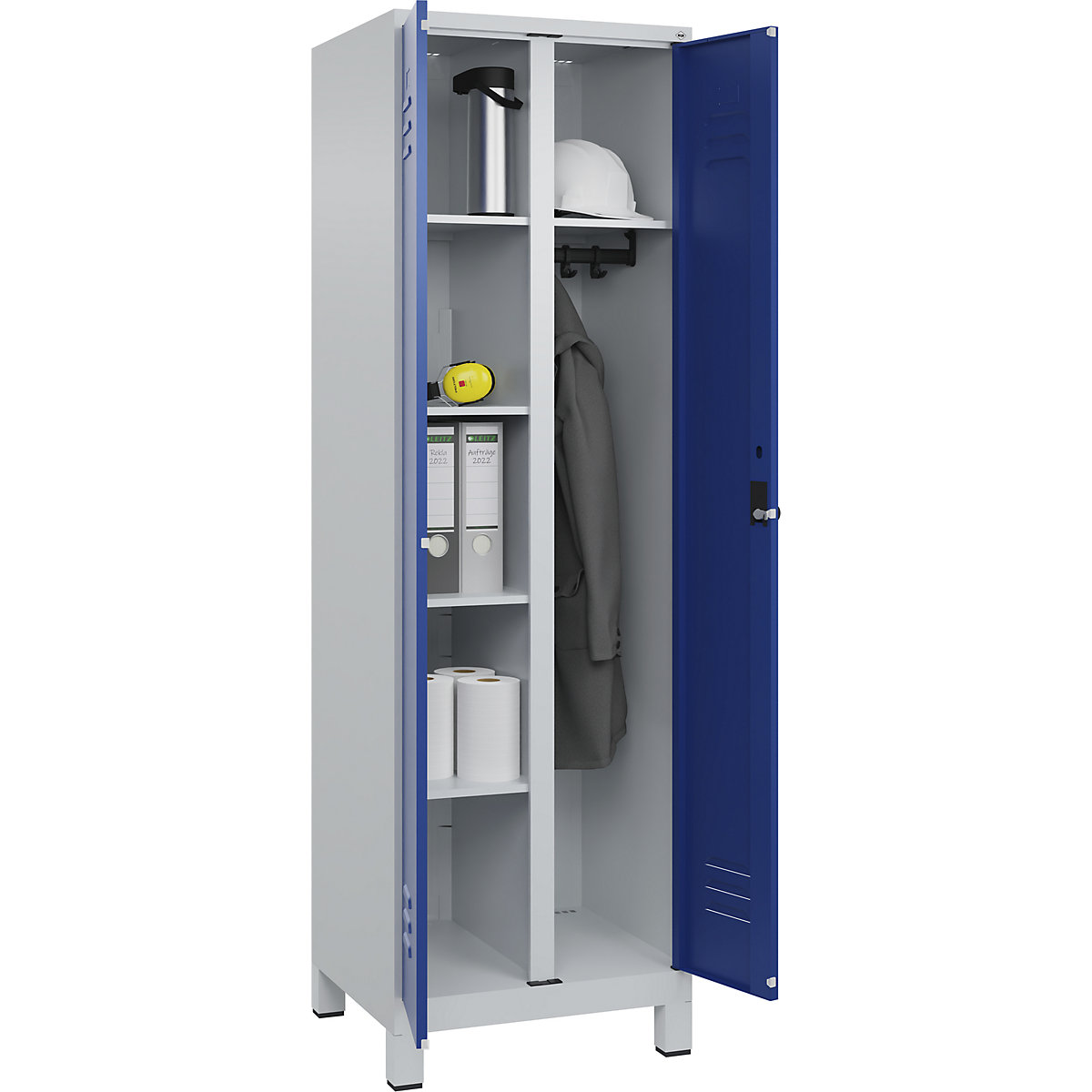 C+P Classic PLUS Cleaning Supplies Locker Light Gray/Gentian Blue 60 cm 3