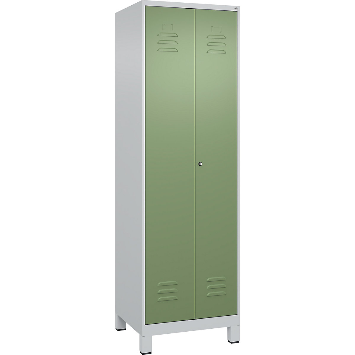 Classic PLUS Putzmittelspind Lichtgrau/Resedagrün 60x50x195 cm 10