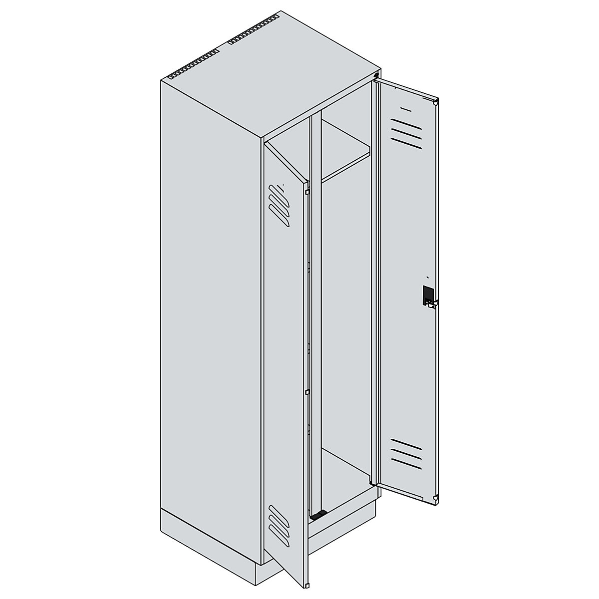 Classic PLUS Cleaning Supplies Locker Light Grey 600x500x1950mm 10