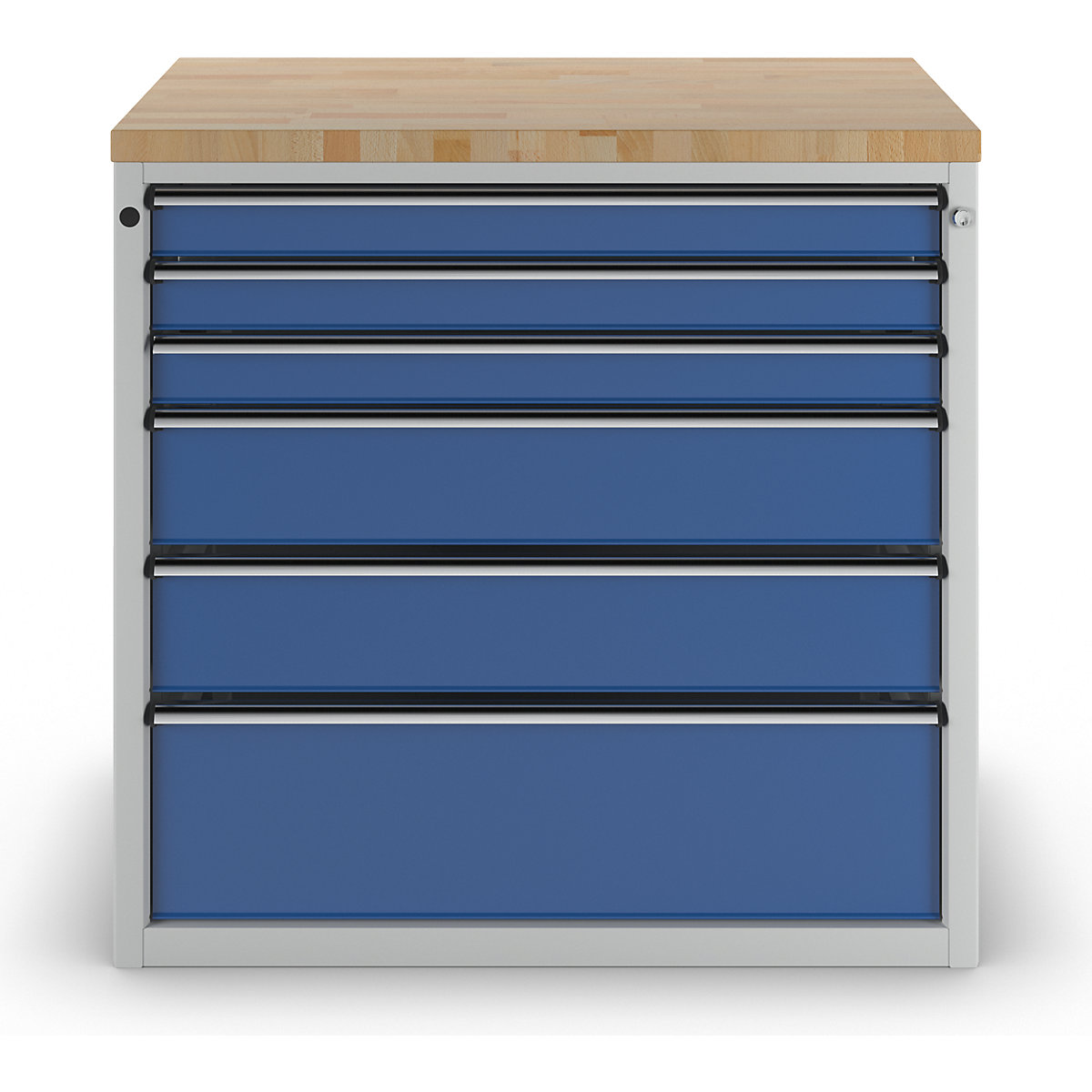 ANKE Armoire pour comptoir de distribution d'outils, 6 tiroirs, gris / bleu 5
