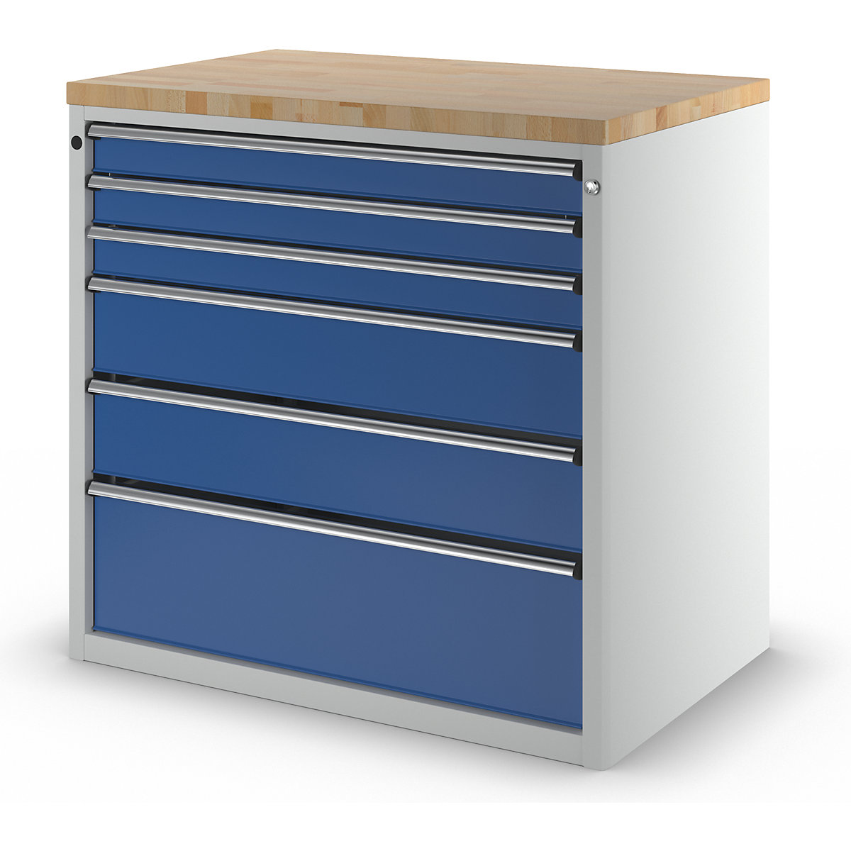 ANKE Armoire pour comptoir de distribution d'outils, 6 tiroirs, gris / bleu 7