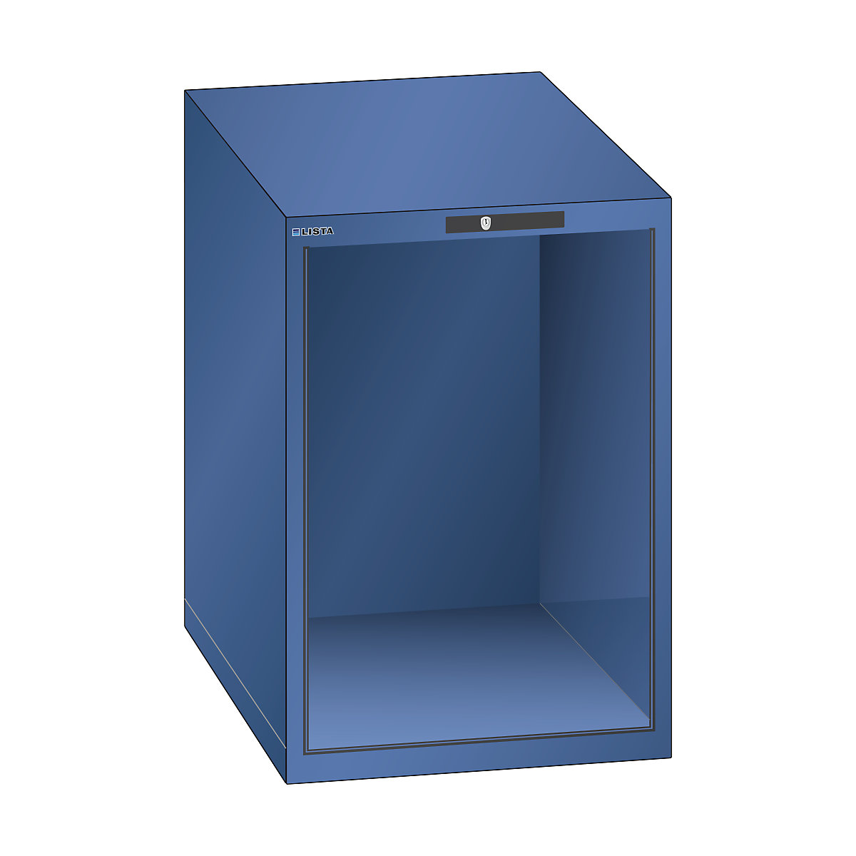 LISTA Empty Drawer Cabinet Steel Gentian Blue 56.4 x 57.2 x 80 cm 3