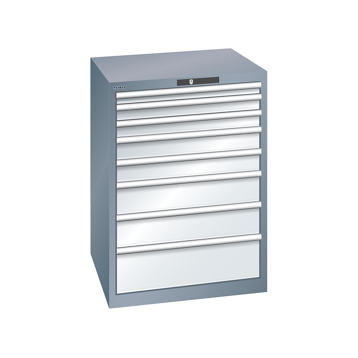 Schubladenschrank, Stahlblech LISTA