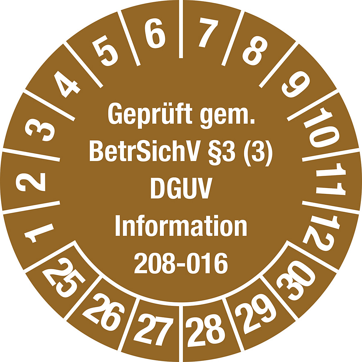 Geprüft gem BetrSichV §3