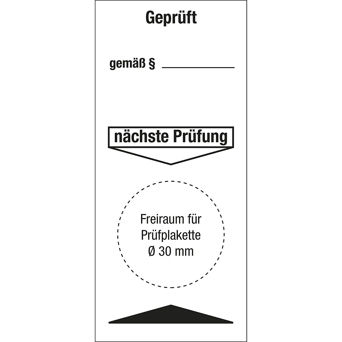 Prüfplakette/Grundplakette