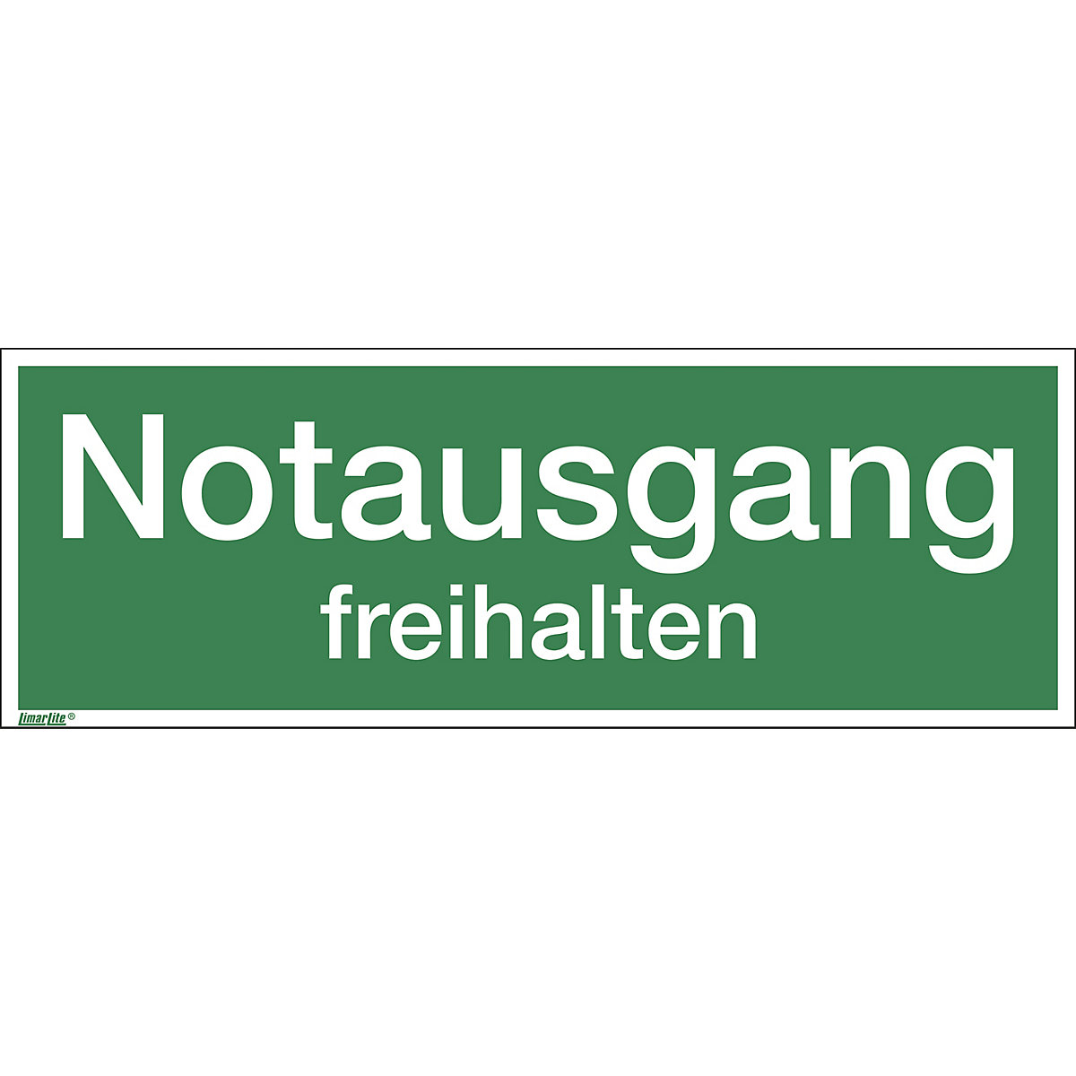 Kaiserkraft Emergency Exit Keep Clear Additional Sign Green 297x105mm 2