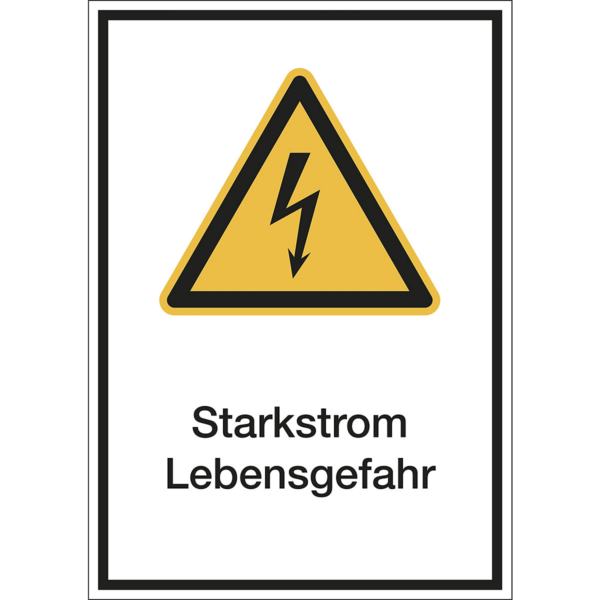 Kombischilder mit Text für Warnkennzeichen